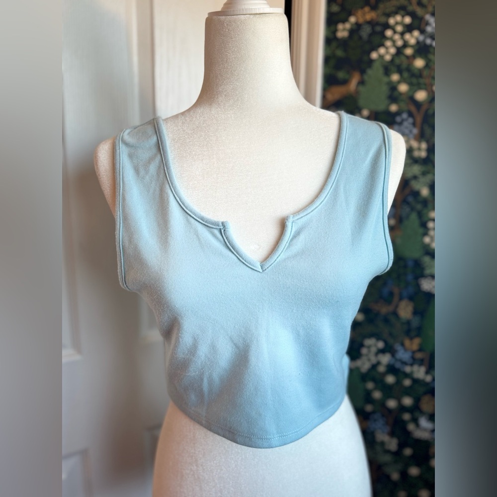 Derek Heart Sky Blue Knit Top